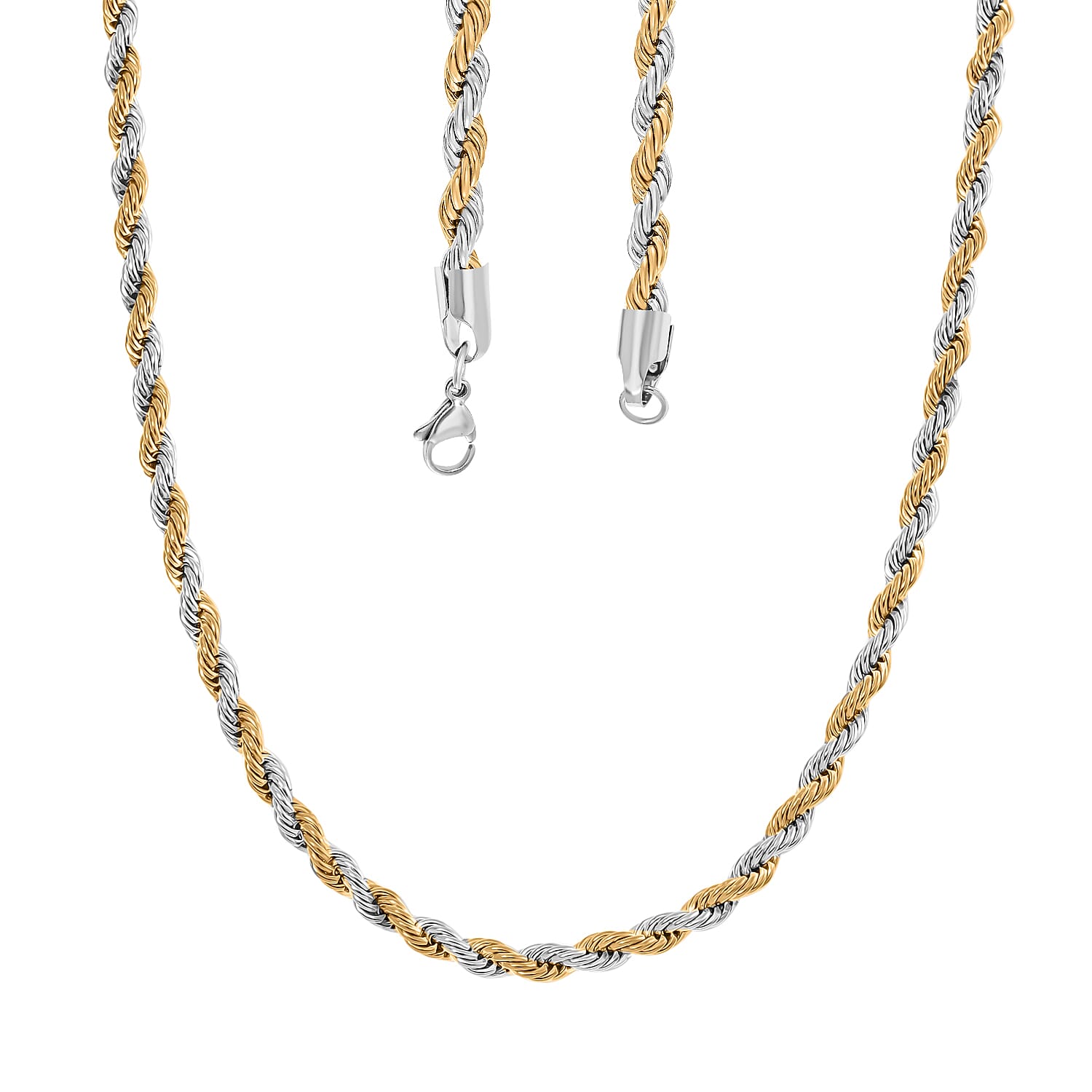 Necklace (Size - 24) in Yellow Gold and Silver Tone 7843158 2