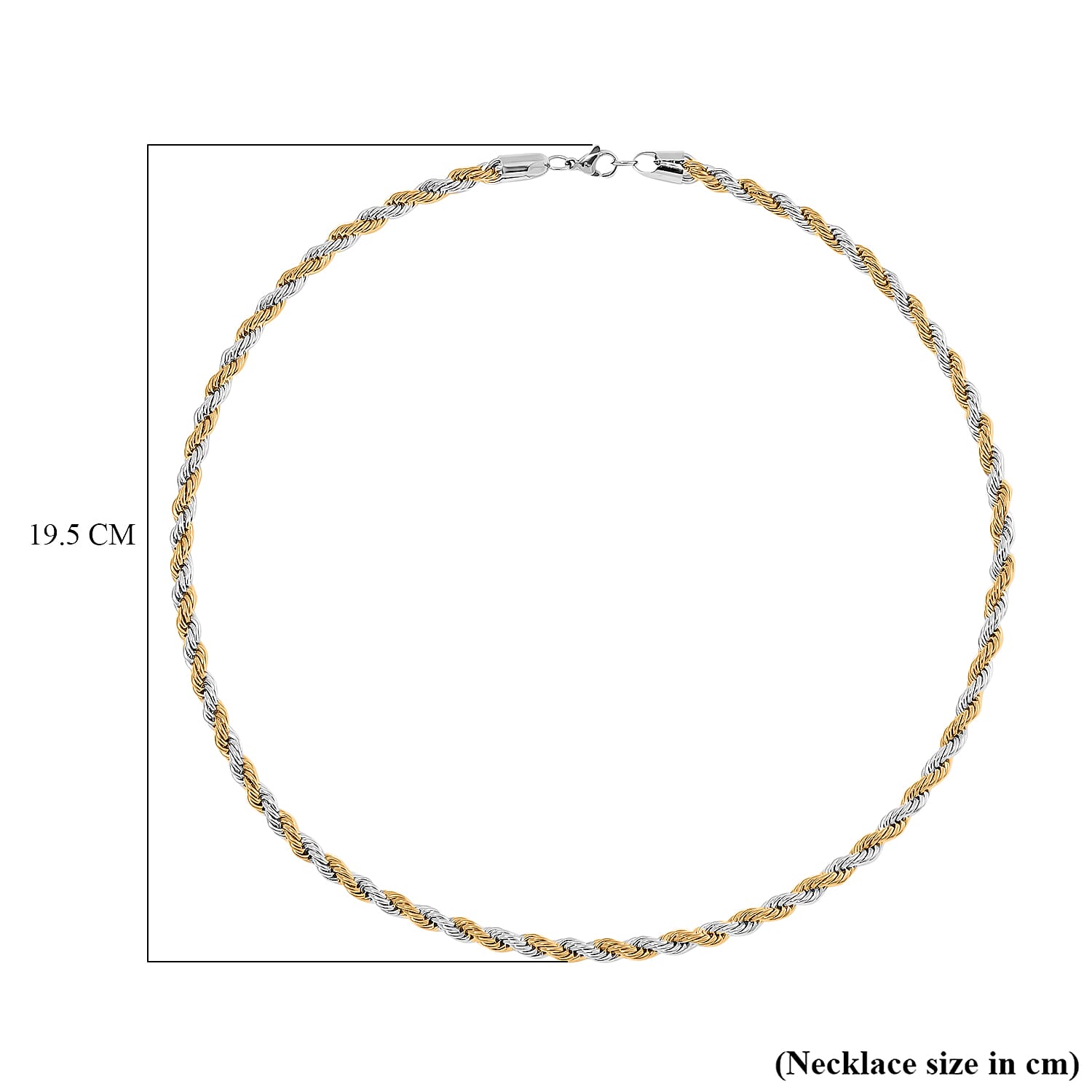 Necklace (Size - 24) in Yellow Gold and Silver Tone 7843158 5