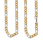 Designer Inspired Necklace (Size - 24) in Dual Tone Yellow Gold and Silver