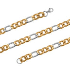Designer Inspired Necklace (Size - 24) in Dual Tone Yellow Gold and Silver