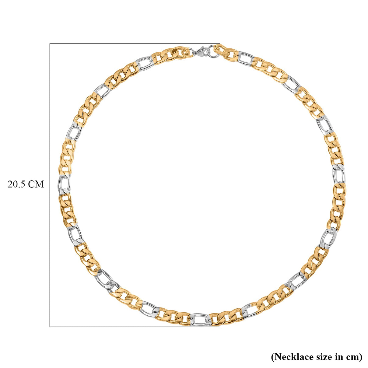 Designer Inspired Necklace (Size - 24) in Dual Tone Yellow Gold and Silver 7843159 6