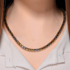 Necklace (Size - 24) in Yellow Gold and Silver Tone