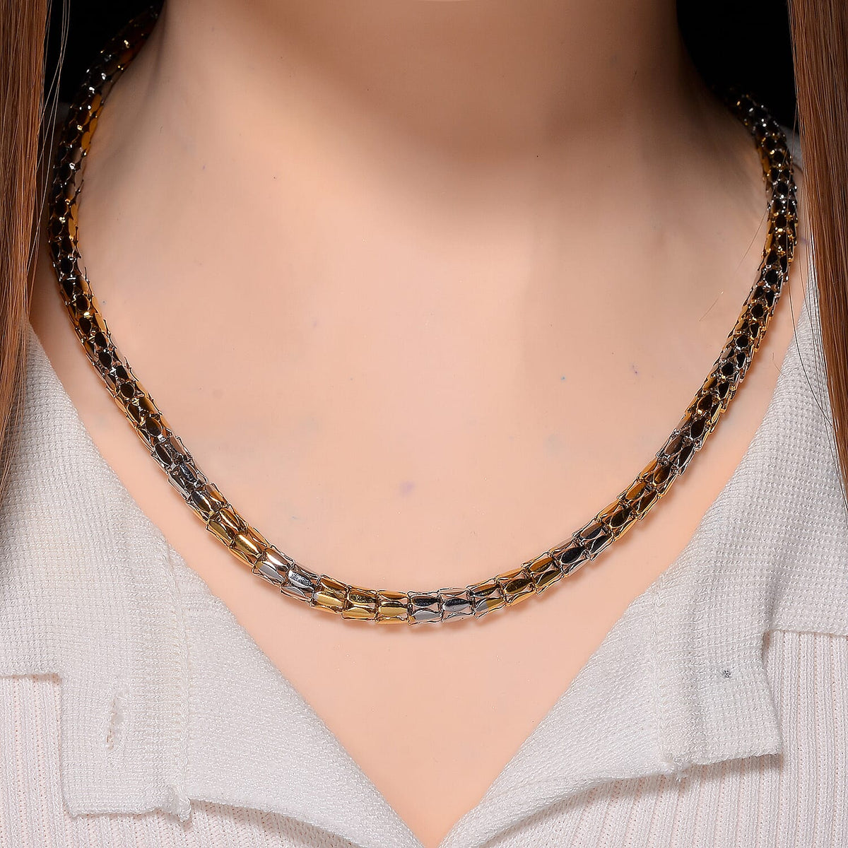 Necklace (Size - 24) in Yellow Gold and Silver Tone 7843160 2