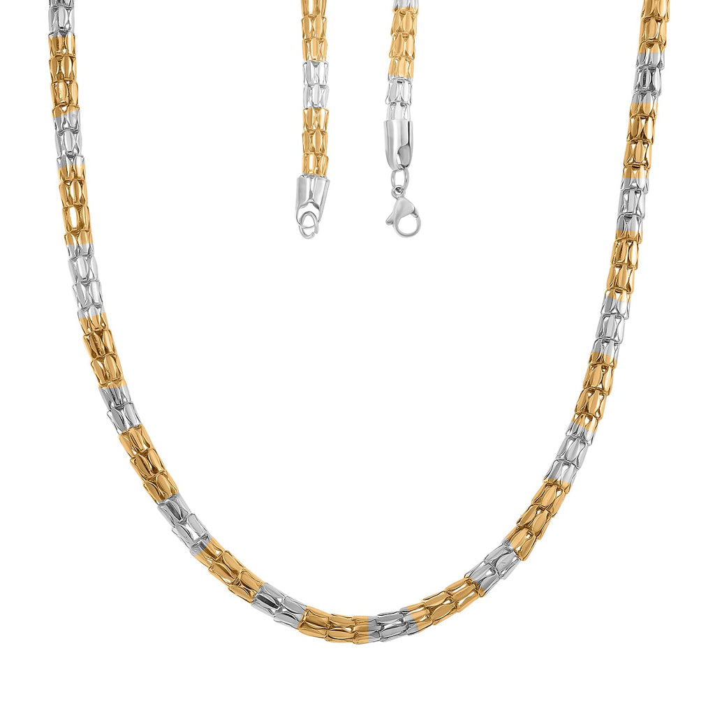 Necklace (Size - 24) in Yellow Gold and Silver Tone