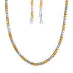 Necklace (Size - 24) in Yellow Gold and Silver Tone