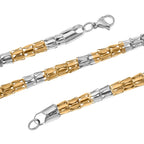 Necklace (Size - 24) in Yellow Gold and Silver Tone