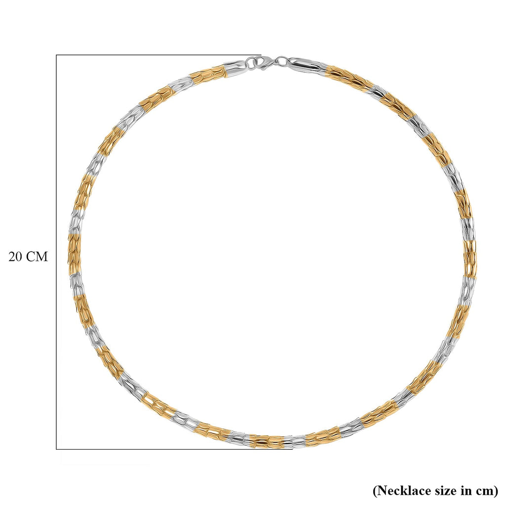 Necklace (Size - 24) in Yellow Gold and Silver Tone