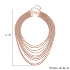 Multi Strand Necklace (Size - 18.5-5.5) in Rose Gold Tone