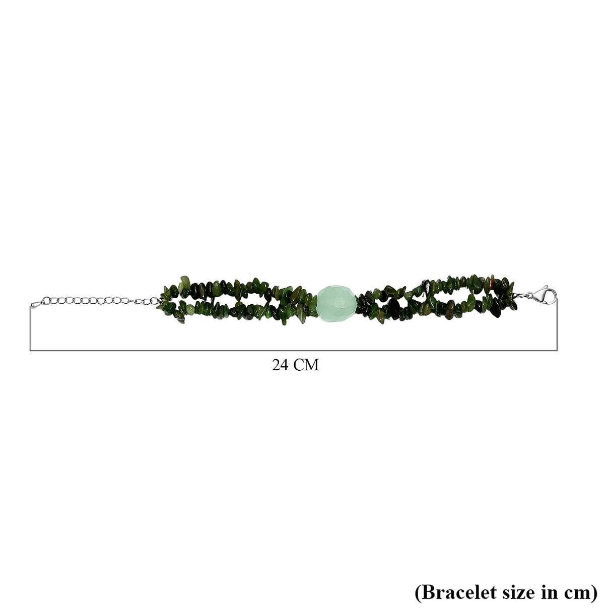 Nephrite &amp; Chalcedony Beads Bracelet (Size 7.5 - 2 Ext) 190.00 Ct. 8267362 5