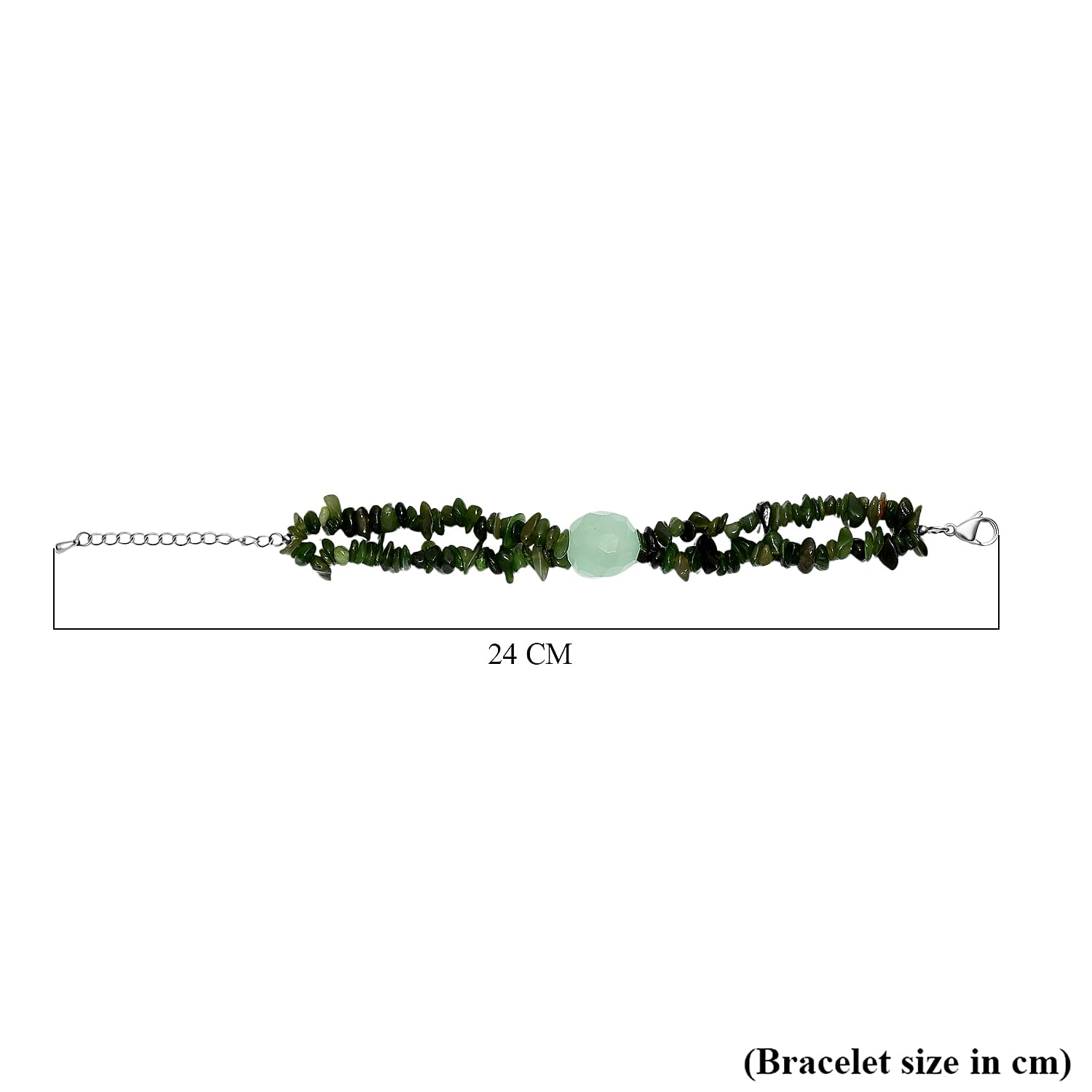Nephrite &amp; Chalcedony Beads Bracelet (Size 7.5 - 2 Ext) 190.00 Ct. 8267362 11