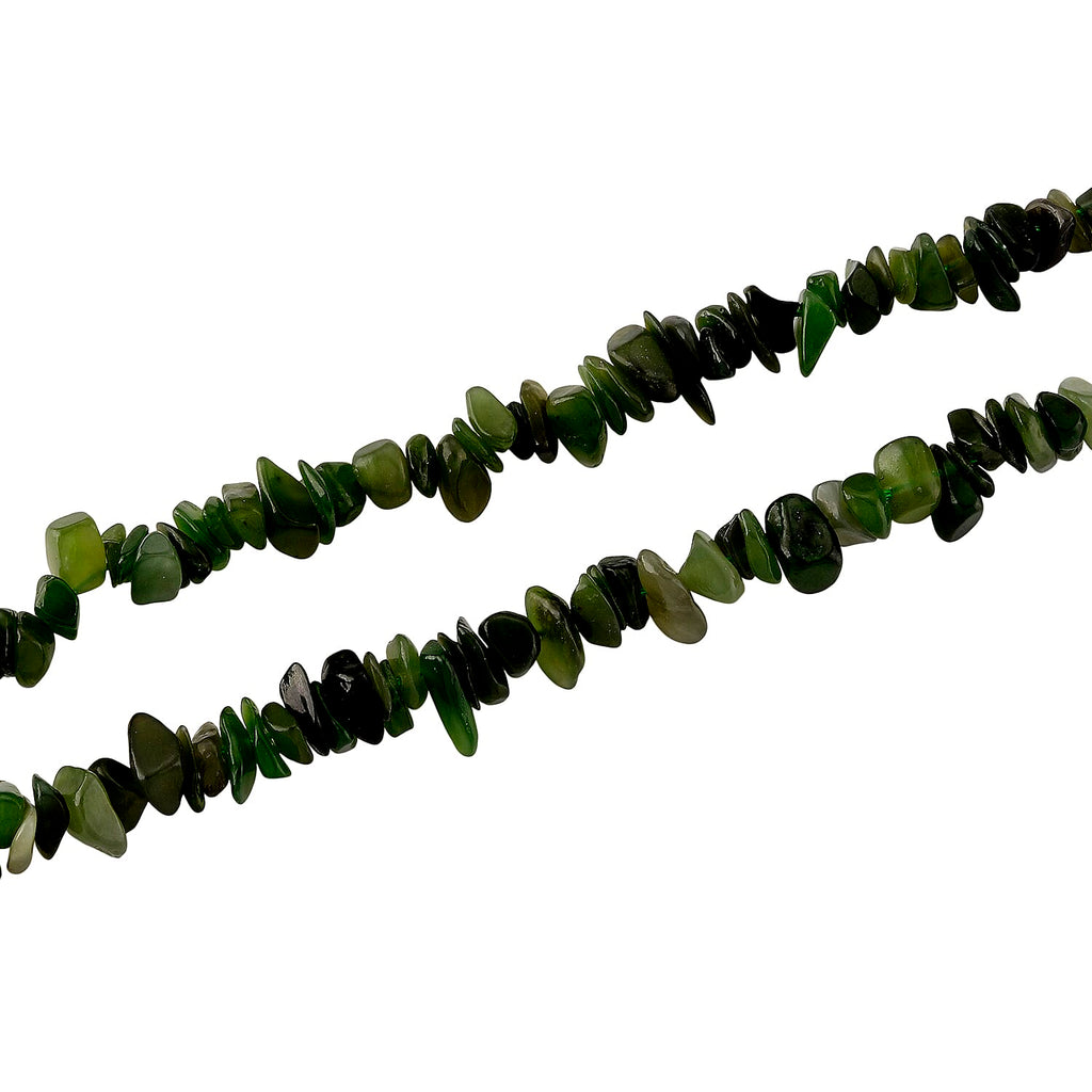 Nephrite Jade Chips Necklace (Size - 32) 353.00 Ct.