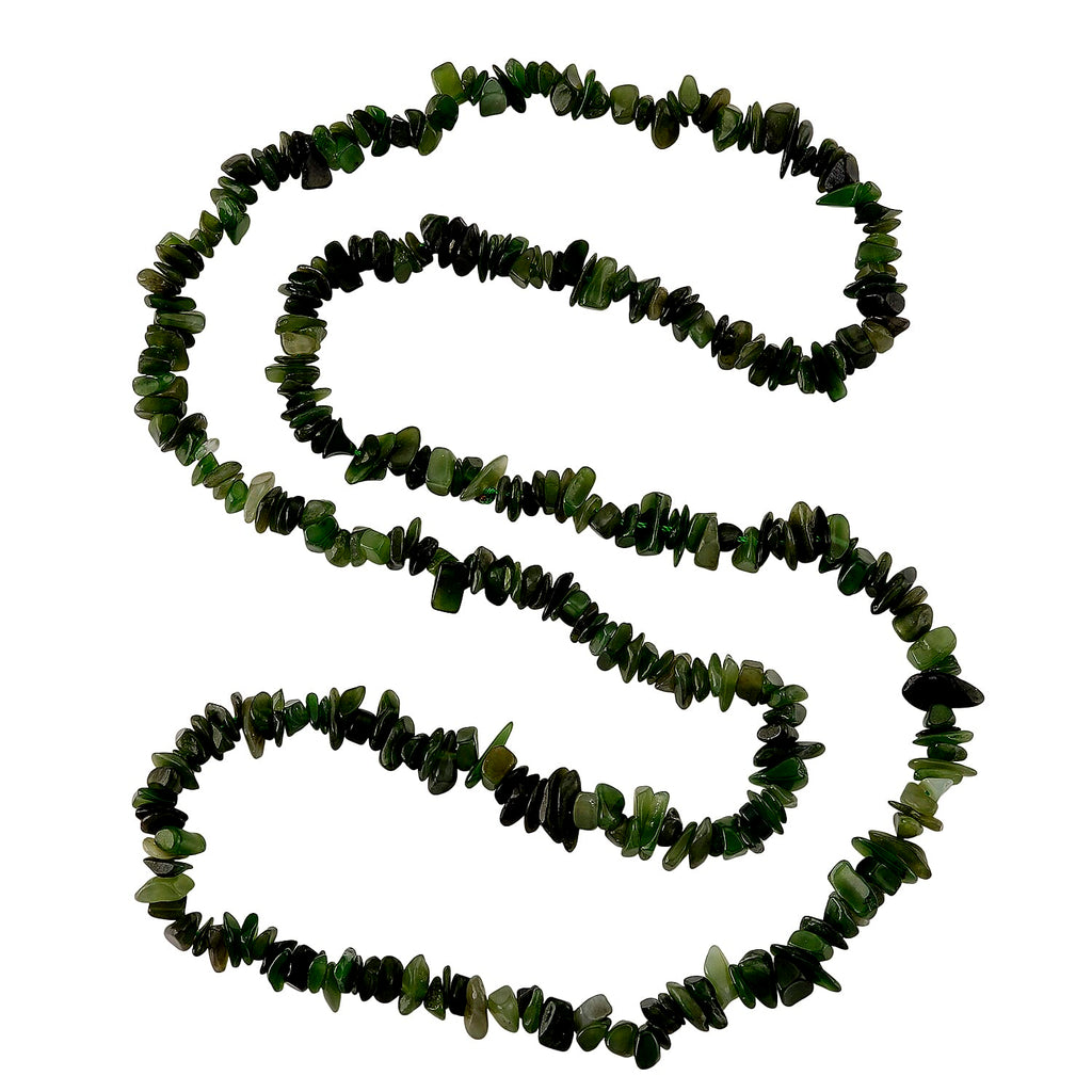 Nephrite Jade Chips Necklace (Size - 32) 353.00 Ct.