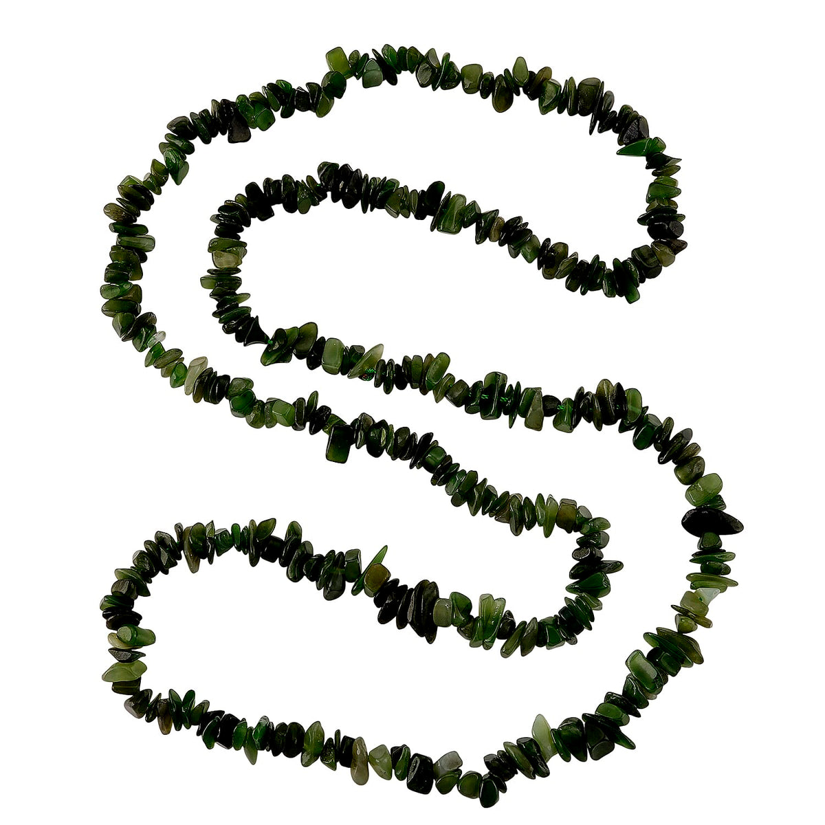 Nephrite Jade Chips Necklace (Size - 32) 353.00 Ct. V32732804 5