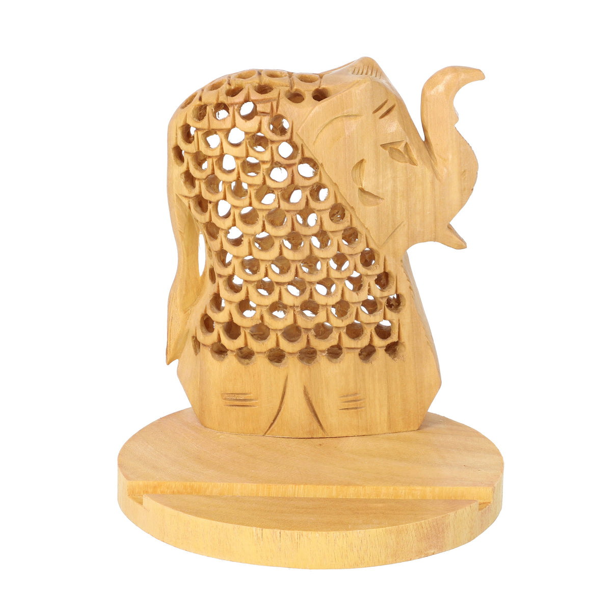 Hand Carved Wooden Mobile Phone Holder- Elephant 6066502 8