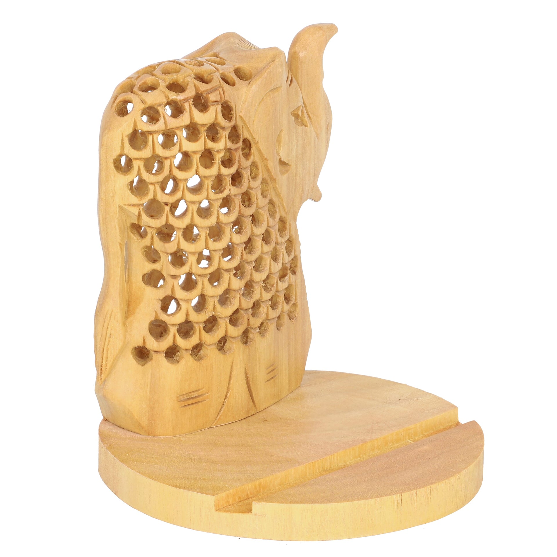 Hand Carved Wooden Mobile Phone Holder- Elephant 6066502 10