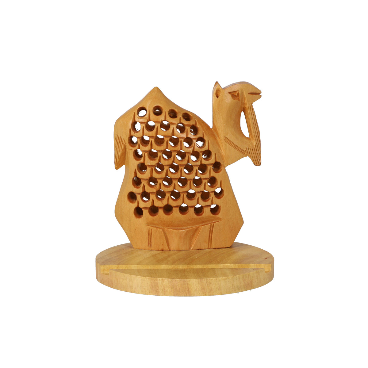New Arrival- Hand Carved Wooden Mobile Phone Holder - Camel 6066503 0
