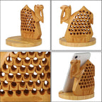 New Arrival- Hand Carved Wooden Mobile Phone Holder - Camel
