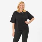 Tjc Cotton Knitted Tee (Size - 14) - Black