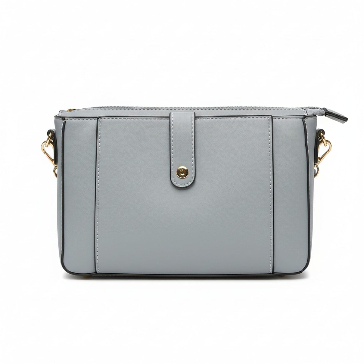 Leatherette Quilted Bag with Crossbody Strap - Sky 8070192 0