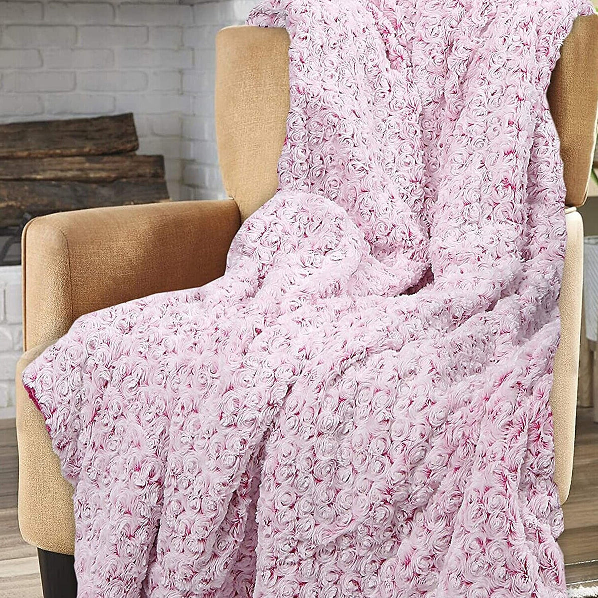New Arrival- Rosette Super Soft Blanket - fuchsia 7994610 0