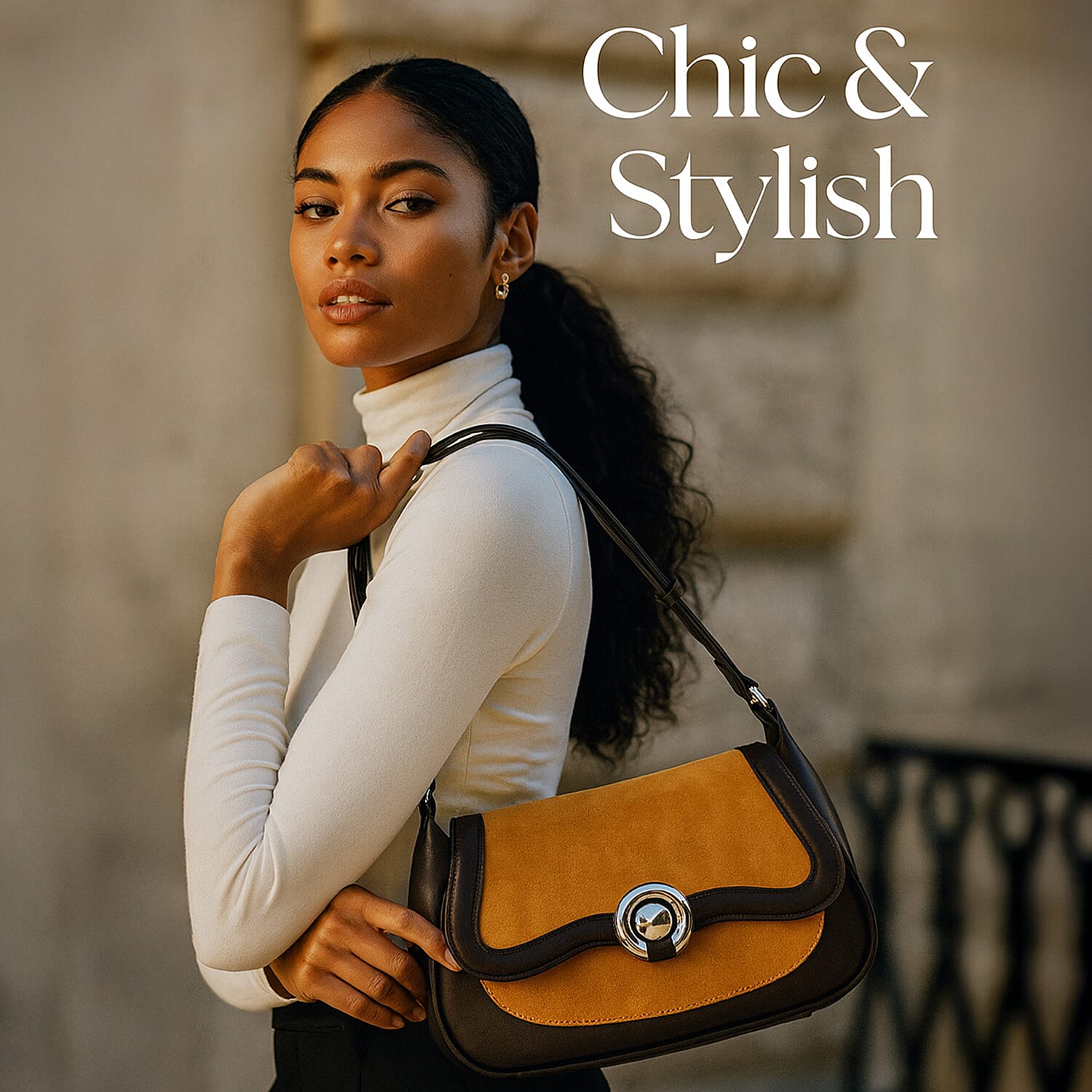New Brand Launch - Grand Pelle Genuine Leather Crossbody Bag with Adjustable Strap - Brown &amp; Coffee 8024638 5