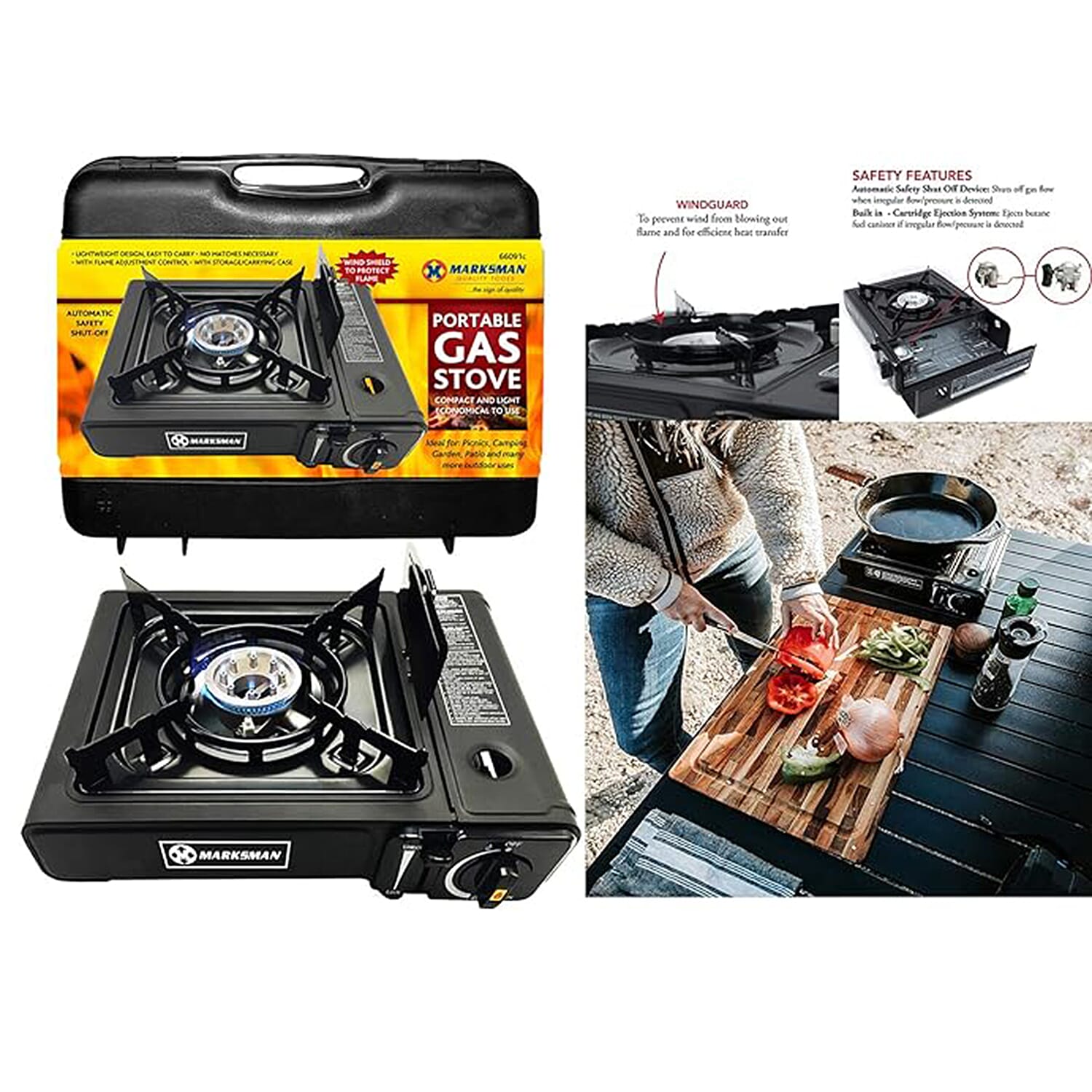 New Launch Marksman - Portable Gas Stove with Auto Safety Shutoff 7729901 3