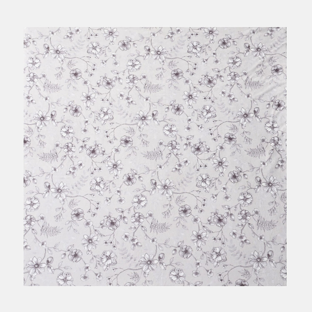 Flower and Leaves Printed Blanket Set - Extra Large 7780423 4