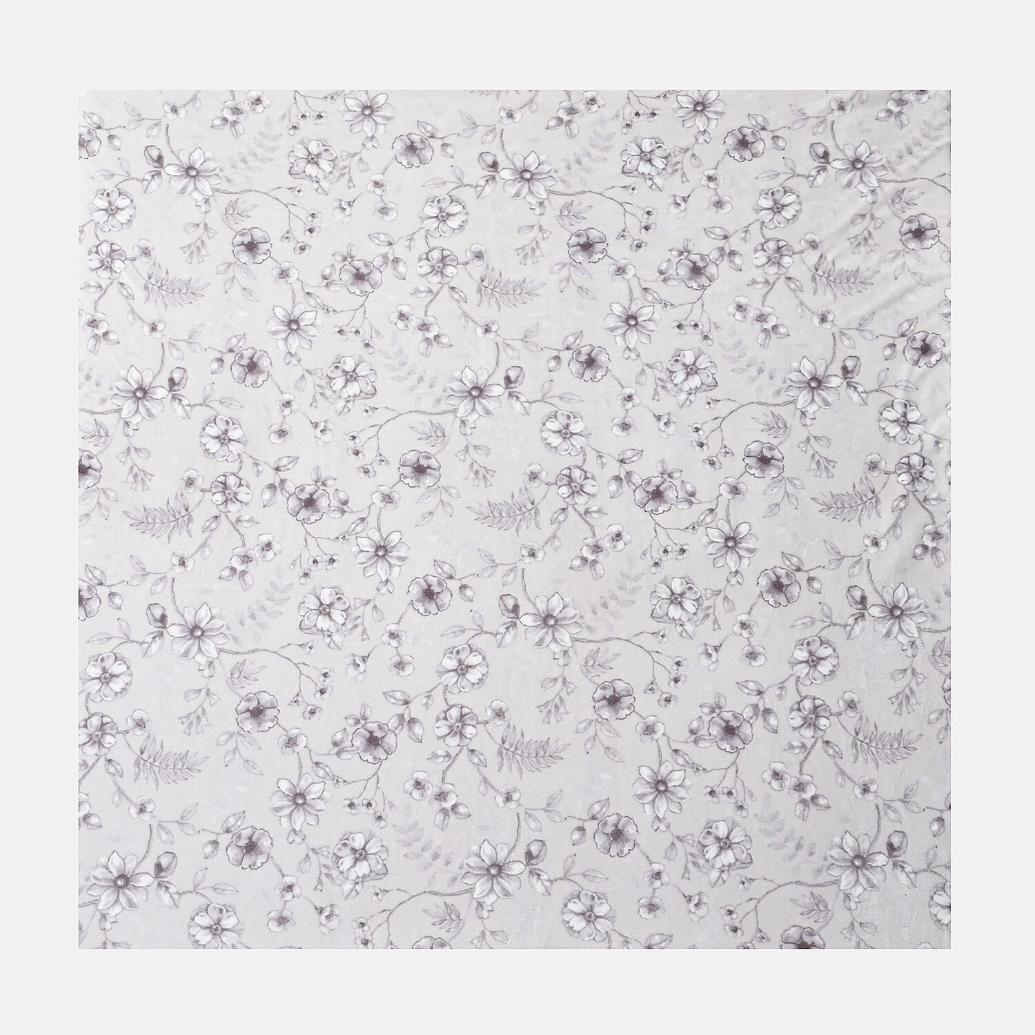 Flower and Leaves Printed Blanket Set - Extra Large 7780423 4