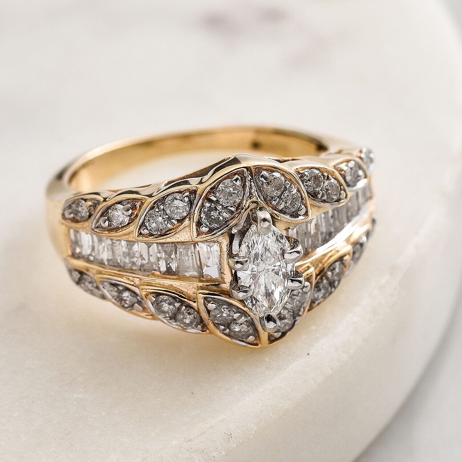 Cluster Diamond Ring in 9K Yellow Gold 7508867 1