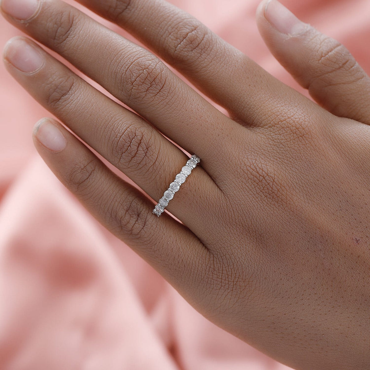 New York Close Out - 9K Yellow Gold Diamond (I3-G-H) Half Eternity Ring 1.00 Ct. 7234255 5