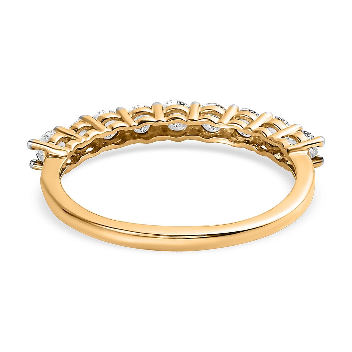 New York Close Out - 9K Yellow Gold Diamond (I3-G-H) Half Eternity Ring 1.00 Ct. 7234255 9