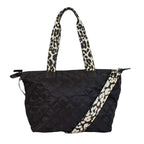 Nicole Brown Nylon Giraffe Tote Bag - Black