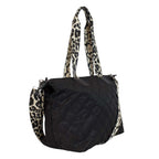 Nicole Brown Nylon Giraffe Tote Bag - Black