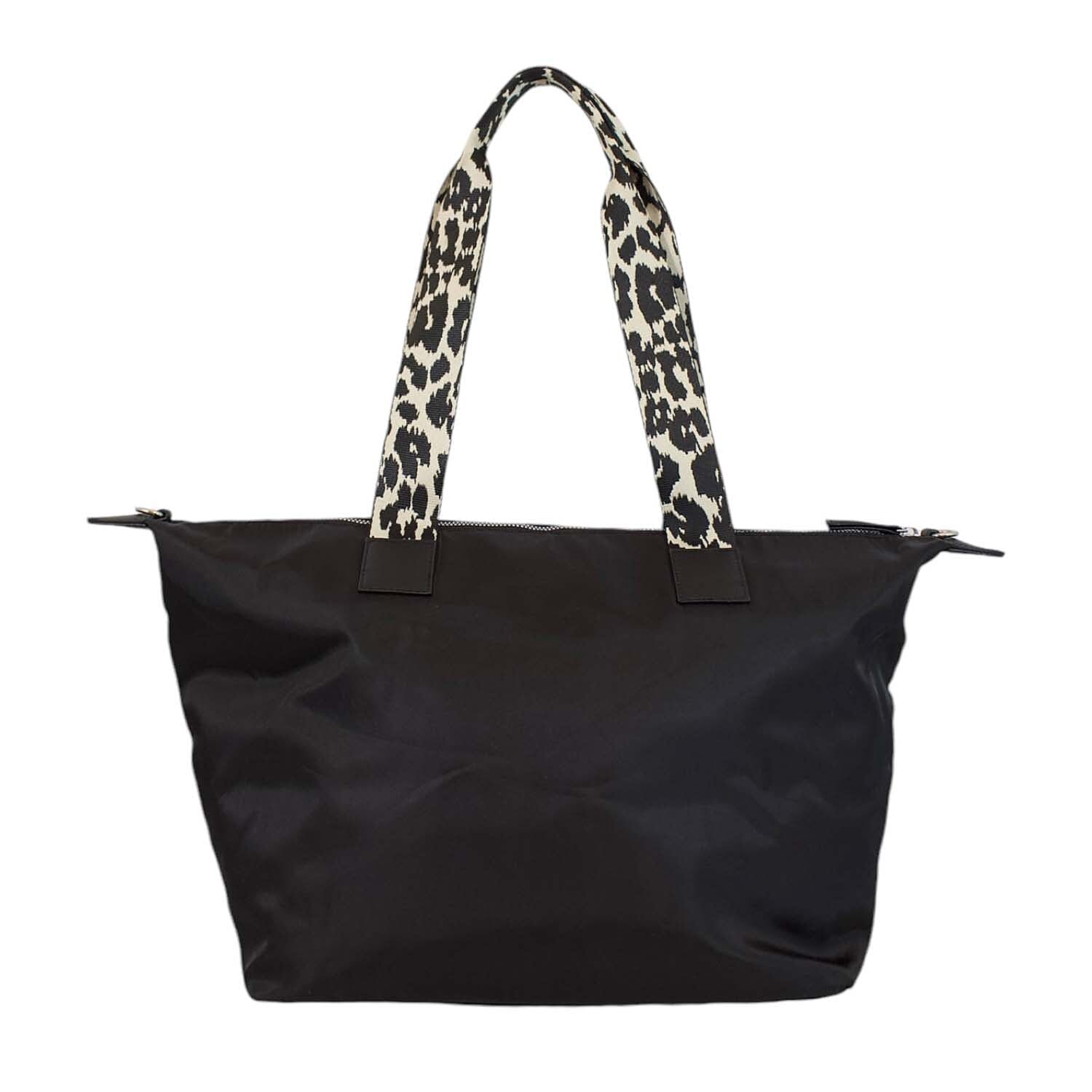 Nicole Brown Nylon Giraffe Tote Bag - Black 7982853 4