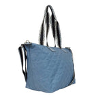 Nicole Brown Nylon Giraffe Tote Bag - Blue