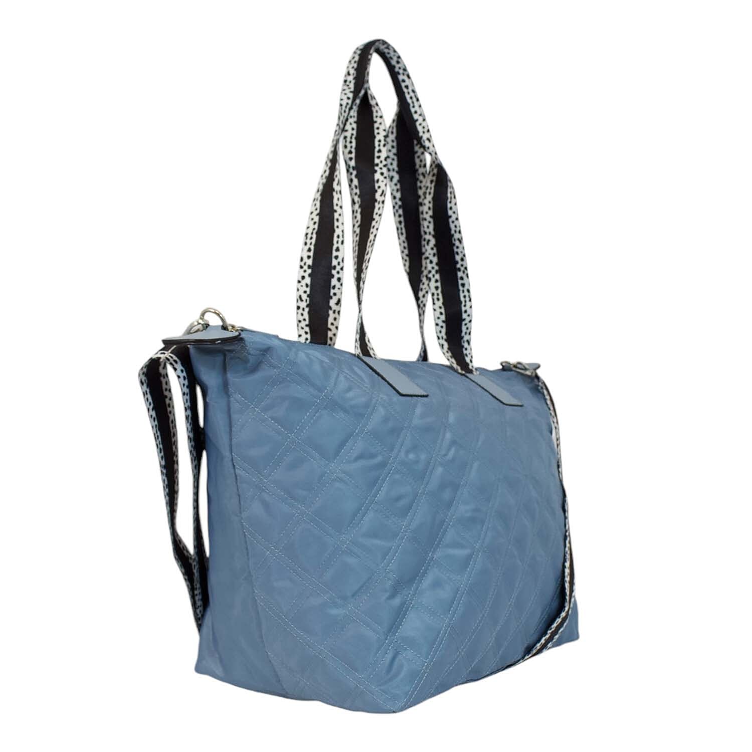 Nicole Brown Nylon Giraffe Tote Bag - Blue 7982857 3