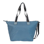 Nicole Brown Nylon Giraffe Tote Bag - Blue