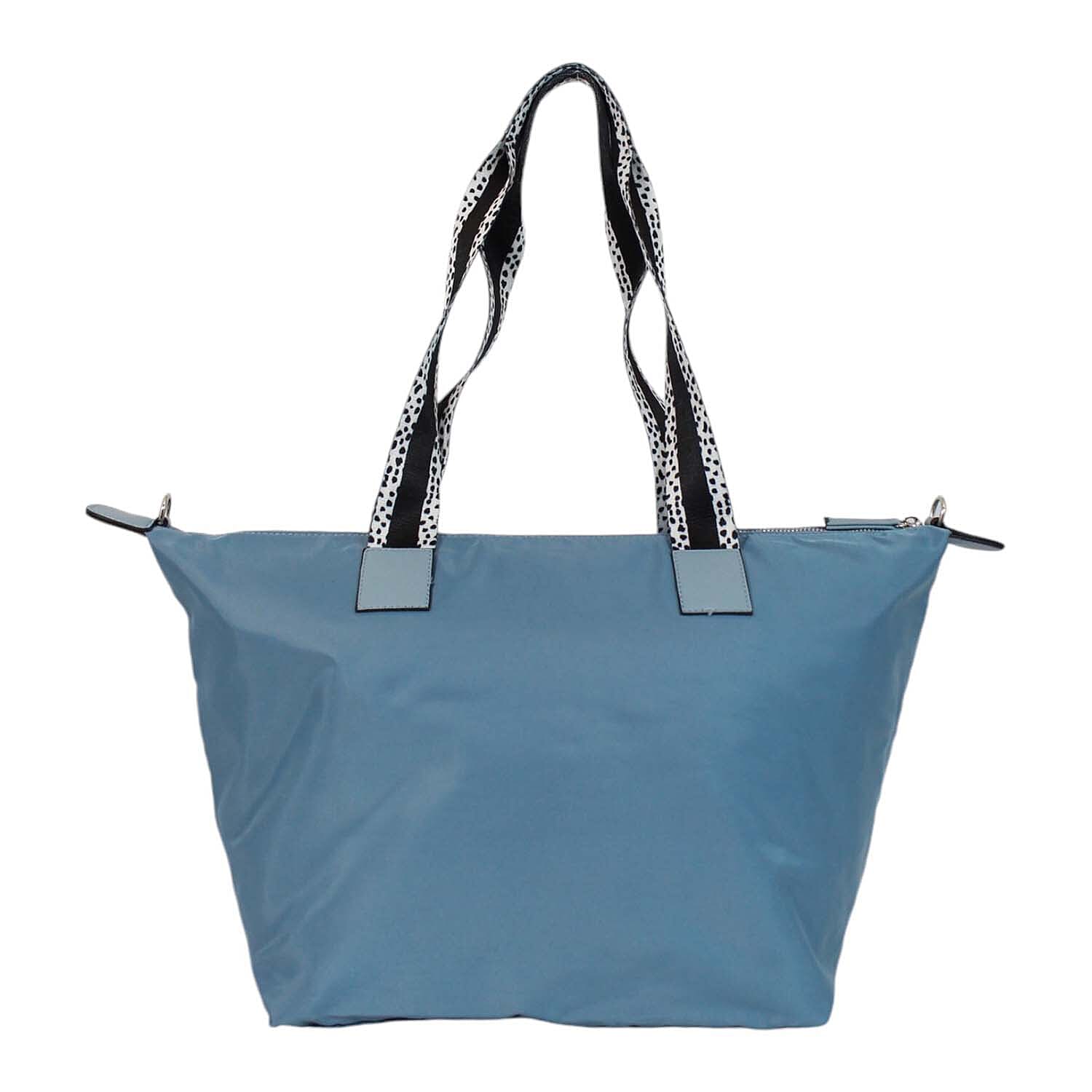 Nicole Brown Nylon Giraffe Tote Bag - Blue 7982857 6