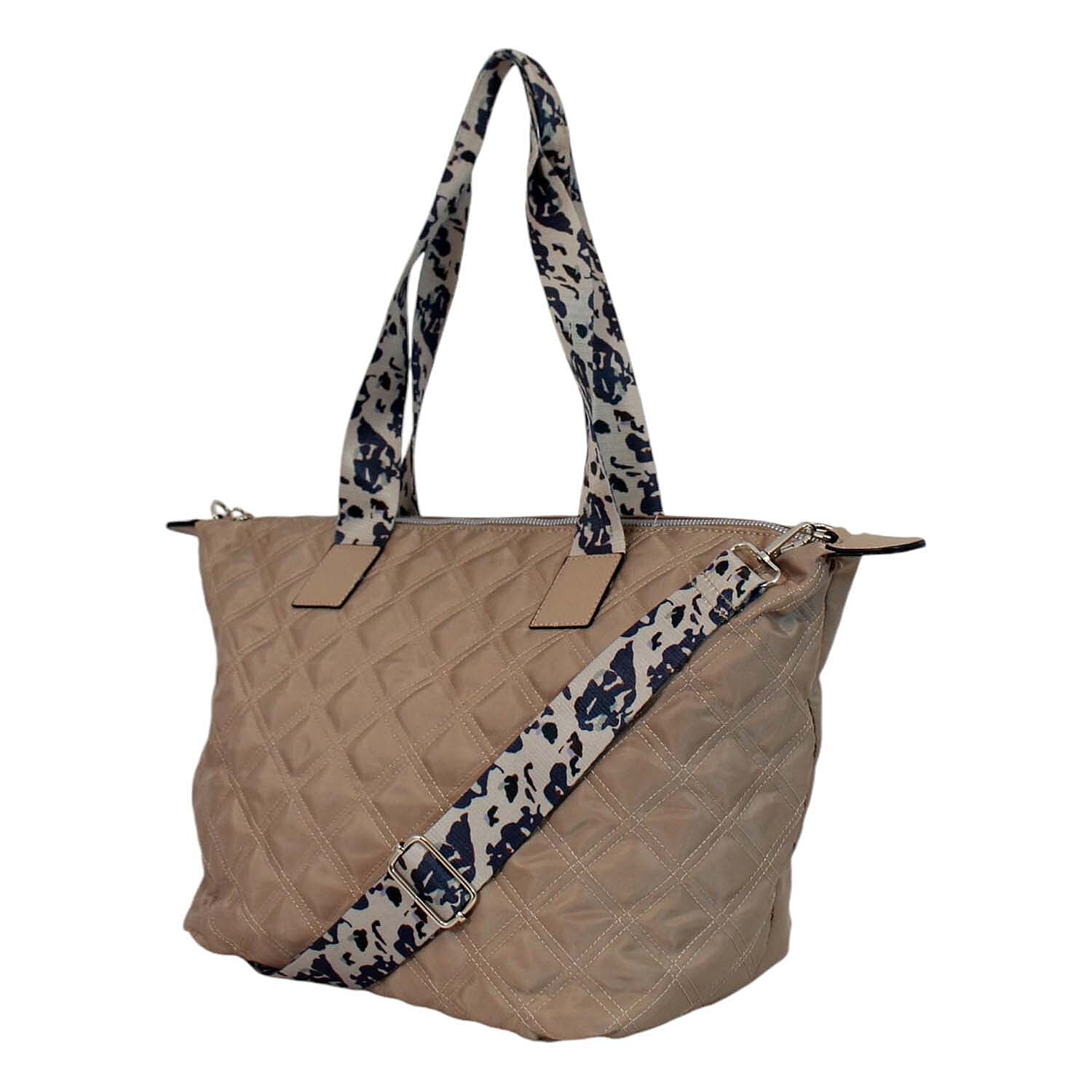 Nicole Brown Nylon Giraffe Tote Bag - Mocha 7982856 0