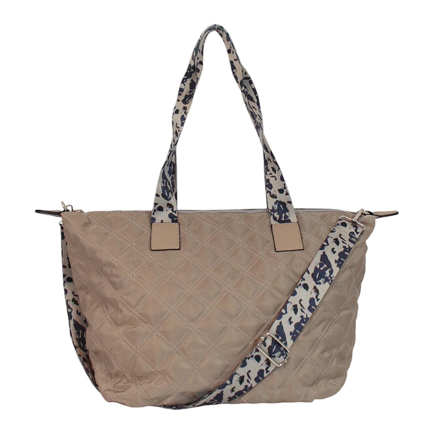 Nicole Brown Nylon Giraffe Tote Bag - Mocha 7982856 2