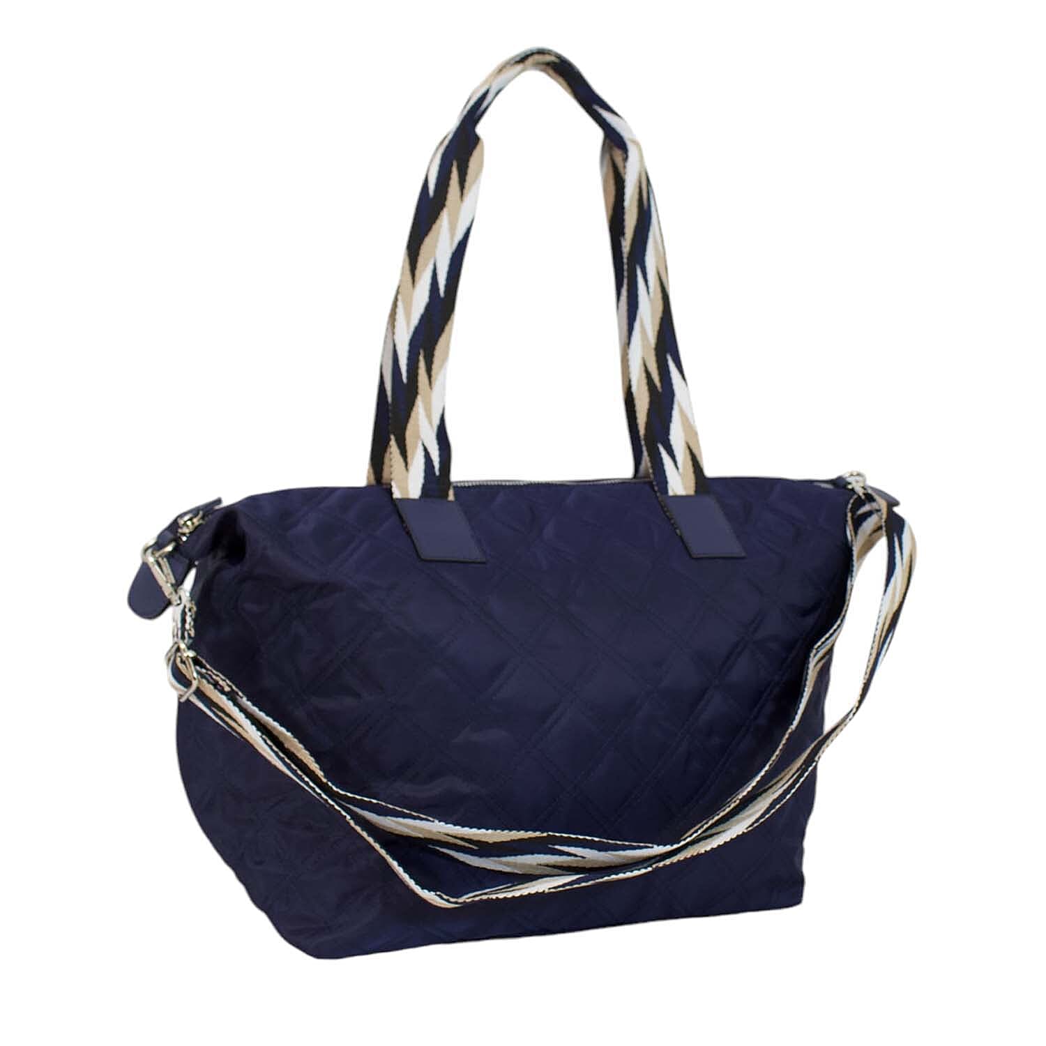 Nicole Brown Nylon Giraffe Tote Bag - Navy 7982855 1