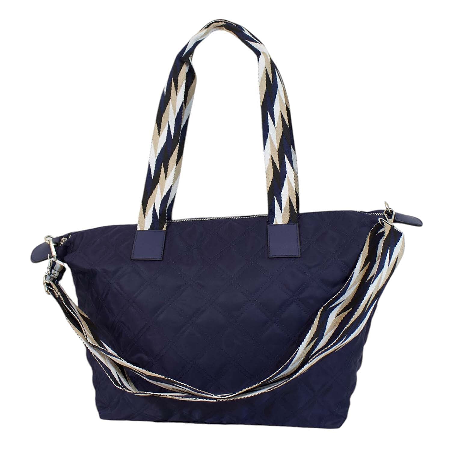 Nicole Brown Nylon Giraffe Tote Bag - Navy 7982855 3