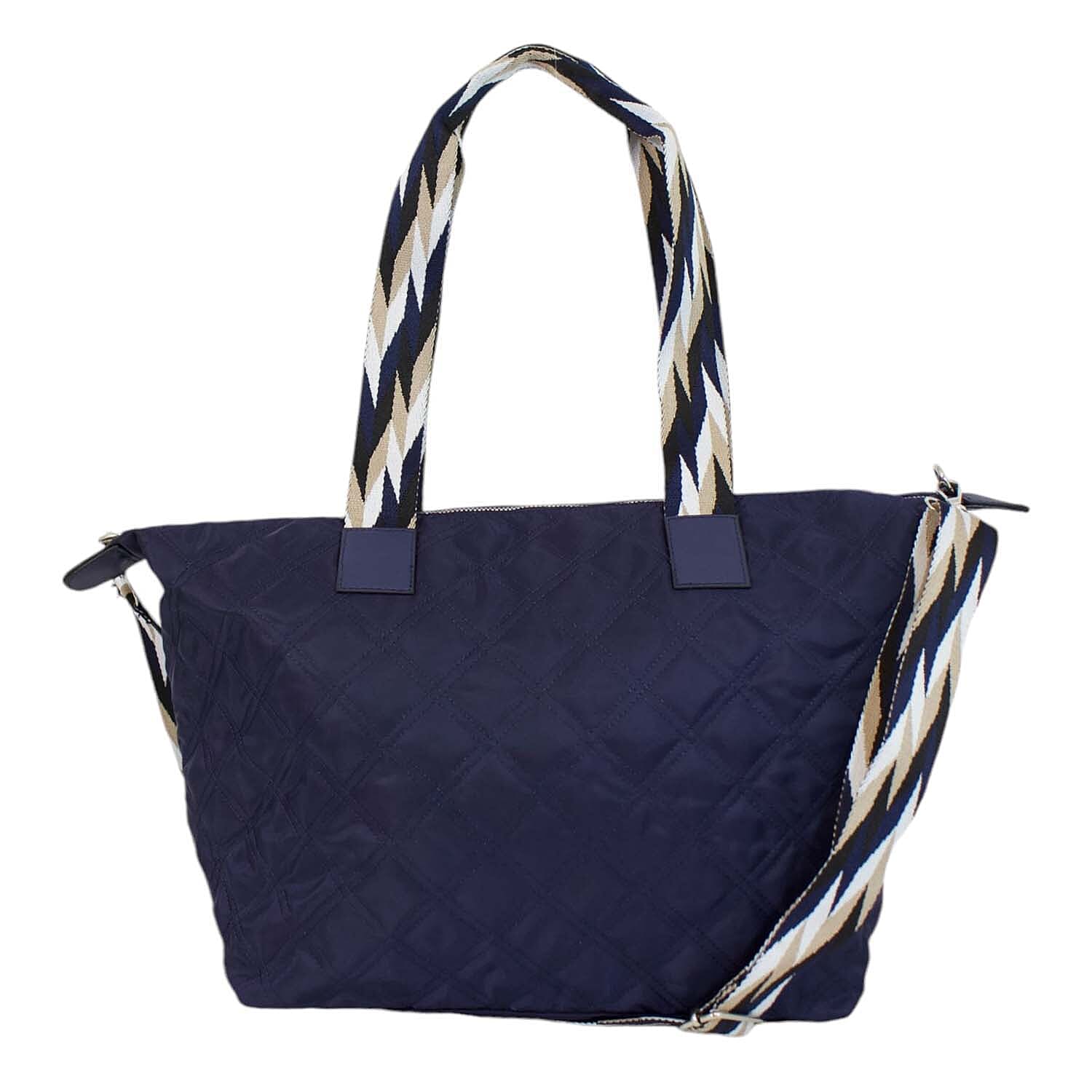 Nicole Brown Nylon Giraffe Tote Bag - Navy 7982855 4