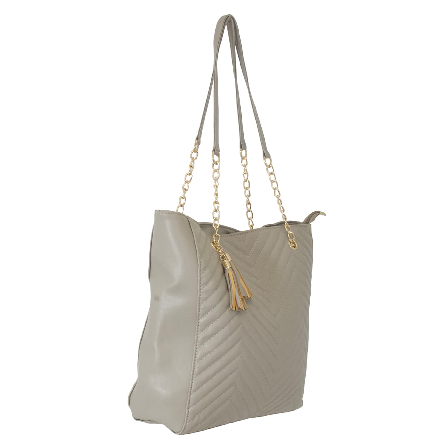 Nicole Brown PU Tote Bag - Grey 7973892 1