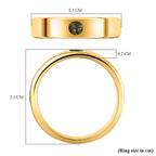 Green Tourmaline Band Ring in 14K Gold Overlay Sterling Silver