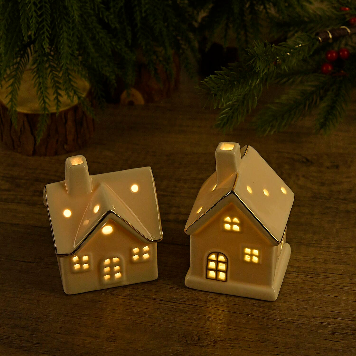 Porcelain House Night Light - Set of 2 V32607126 2