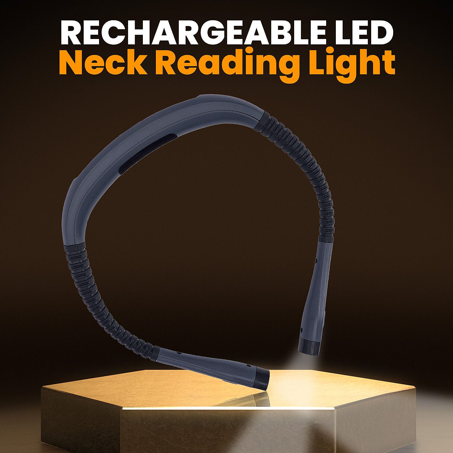 Rechargeable Led Neck Reading Light - Black 7043198 1