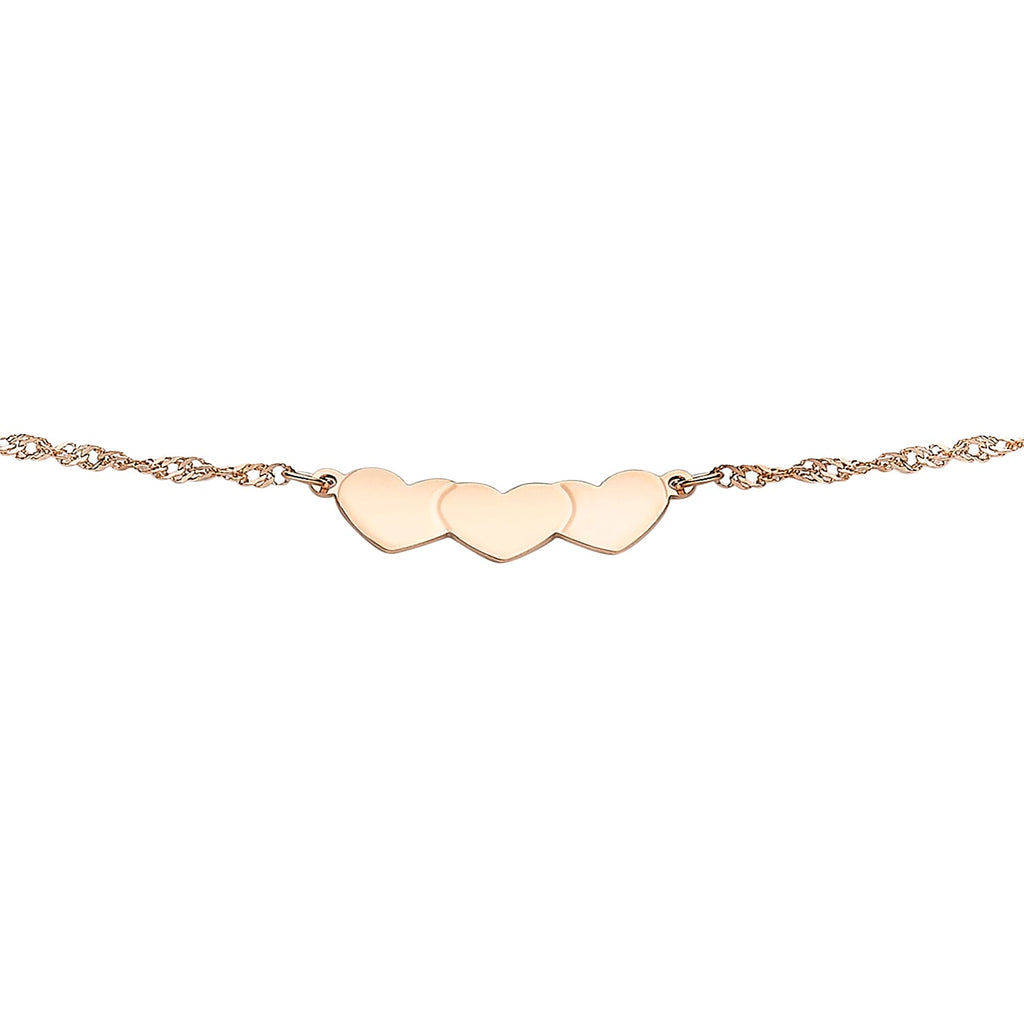 9K Rose Gold  Anklet,  Gold Wt. 0.8 Gms