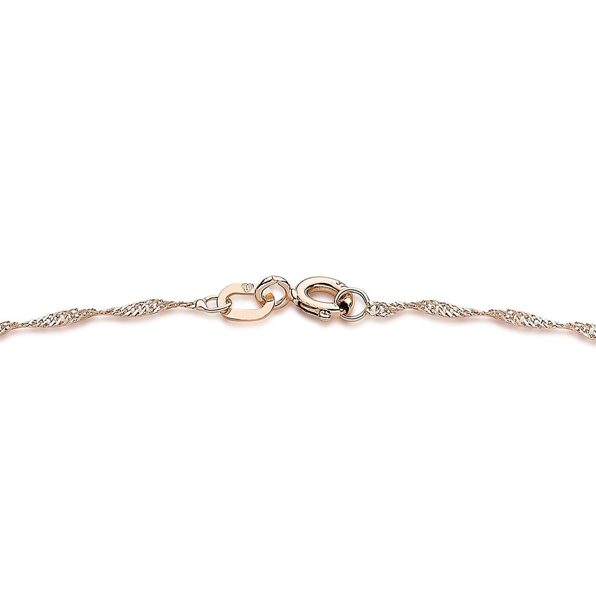 9K Rose Gold Heart Twist Curb Chain Anklet 9 Inch 7569605 4