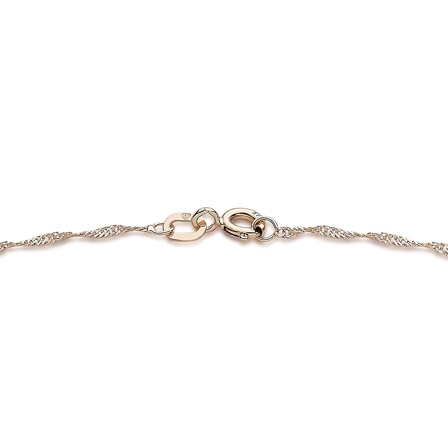 9K Rose Gold Heart Twist Curb Chain Anklet 9 Inch 7569605 4